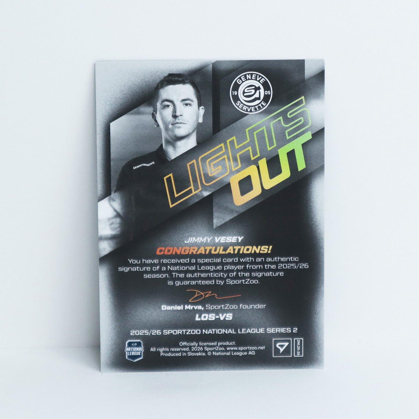 LOS-VS - GSHC - JIMMY VESEY - LIGHTS OUT GOLD AUTO - 46/60