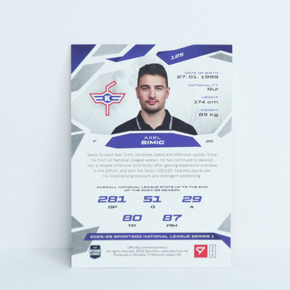 125 - EHCK - AXEL SIMIC - BASE GOLD - 09/10