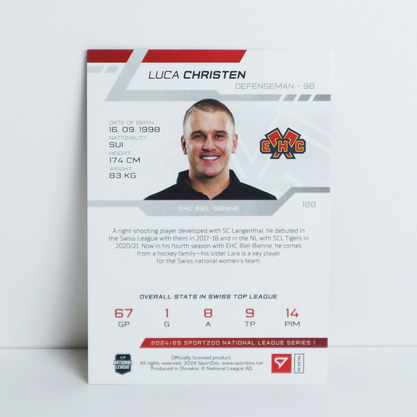 128 - EHCB - LUCA CHRISTEN - BASE GOLD - 07/10