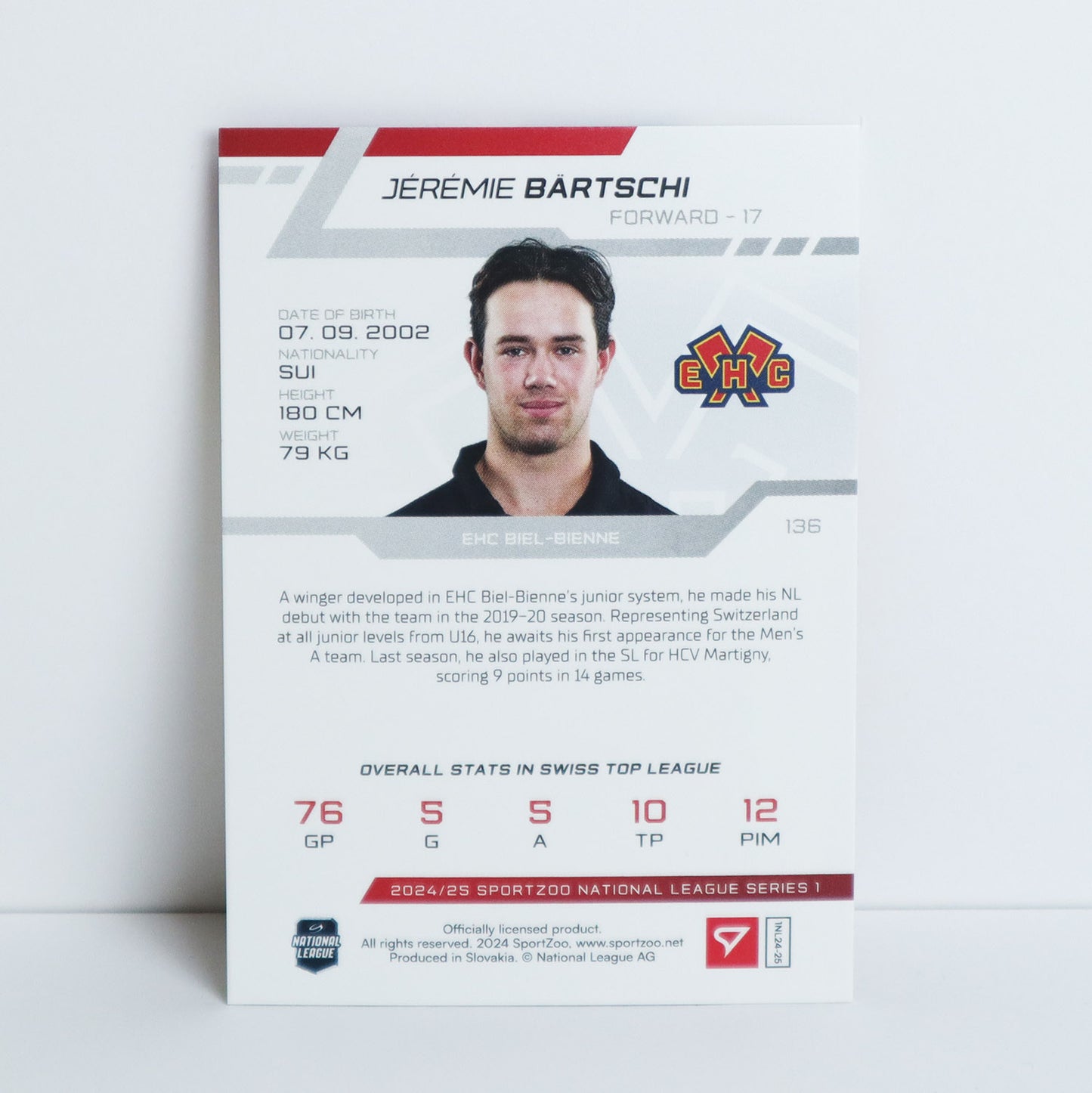 136 - EHCB - JEREMIE BARTSCHI - BASE SET