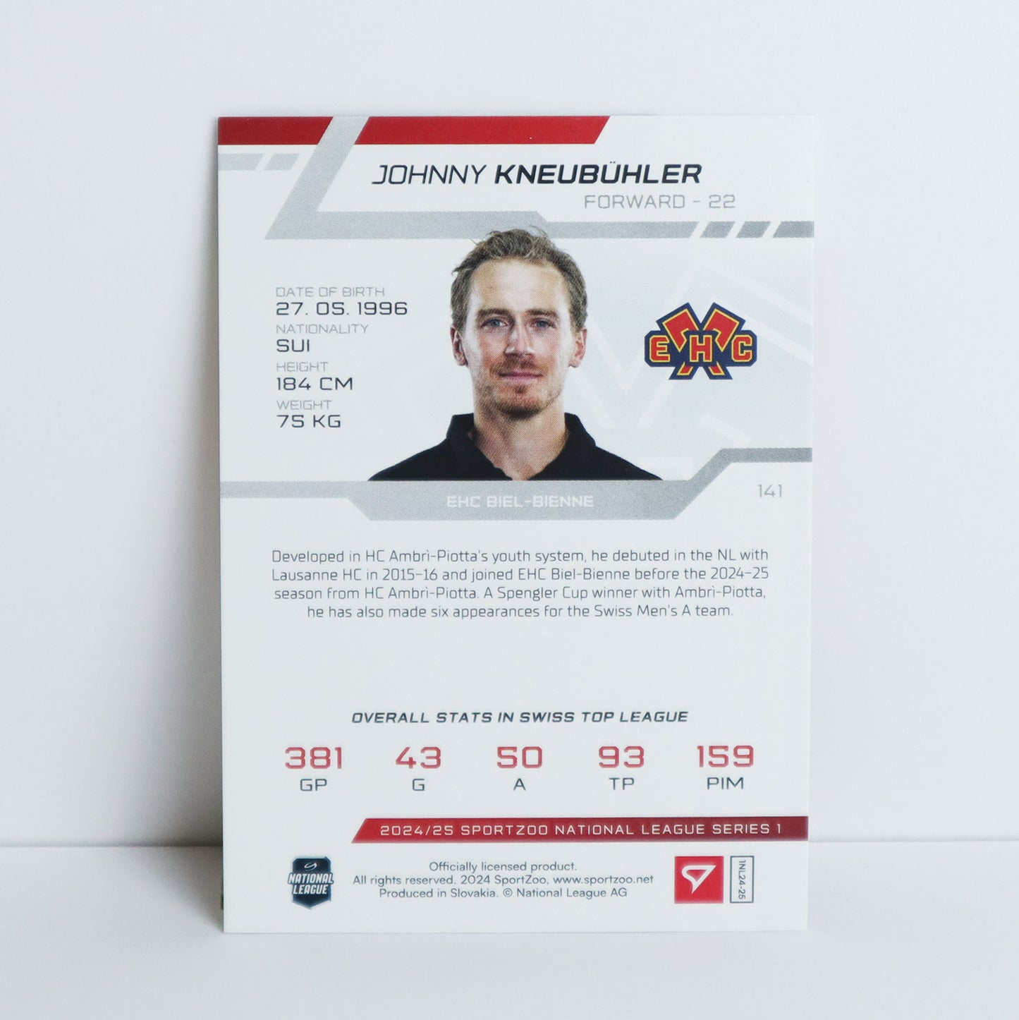 141 - EHCB - J. KNEUBUEHLER - BASE RED - 19/20