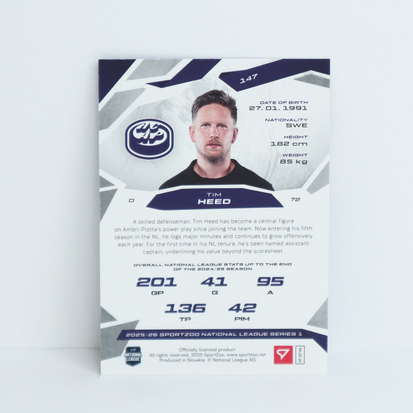 147 - HCAP - TIM HEED - BASE BLUE