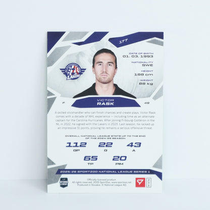 177 - SCRJ - VICTOR RASK - BASE GREEN - 24/30