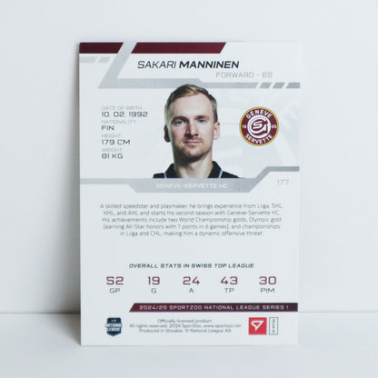 177 - GSHC - SAKARI MANNINEN - BASE RED - 14/20