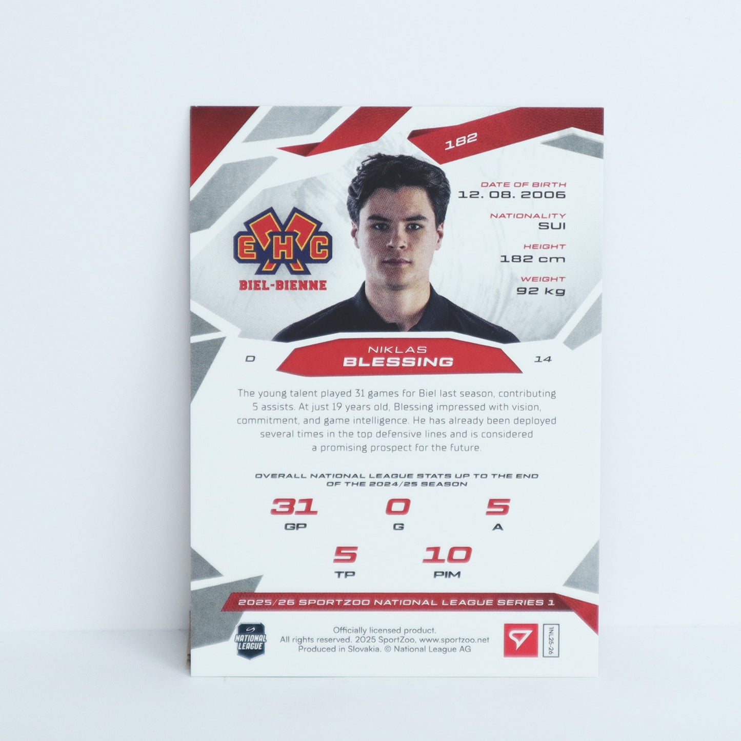 182 - EHCB - NIKLAS BLESSING - BASE RED - 01/20