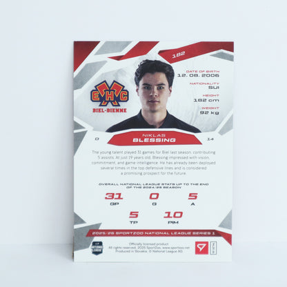 182 - EHCB - NIKLAS BLESSING - BASE RED - 01/20