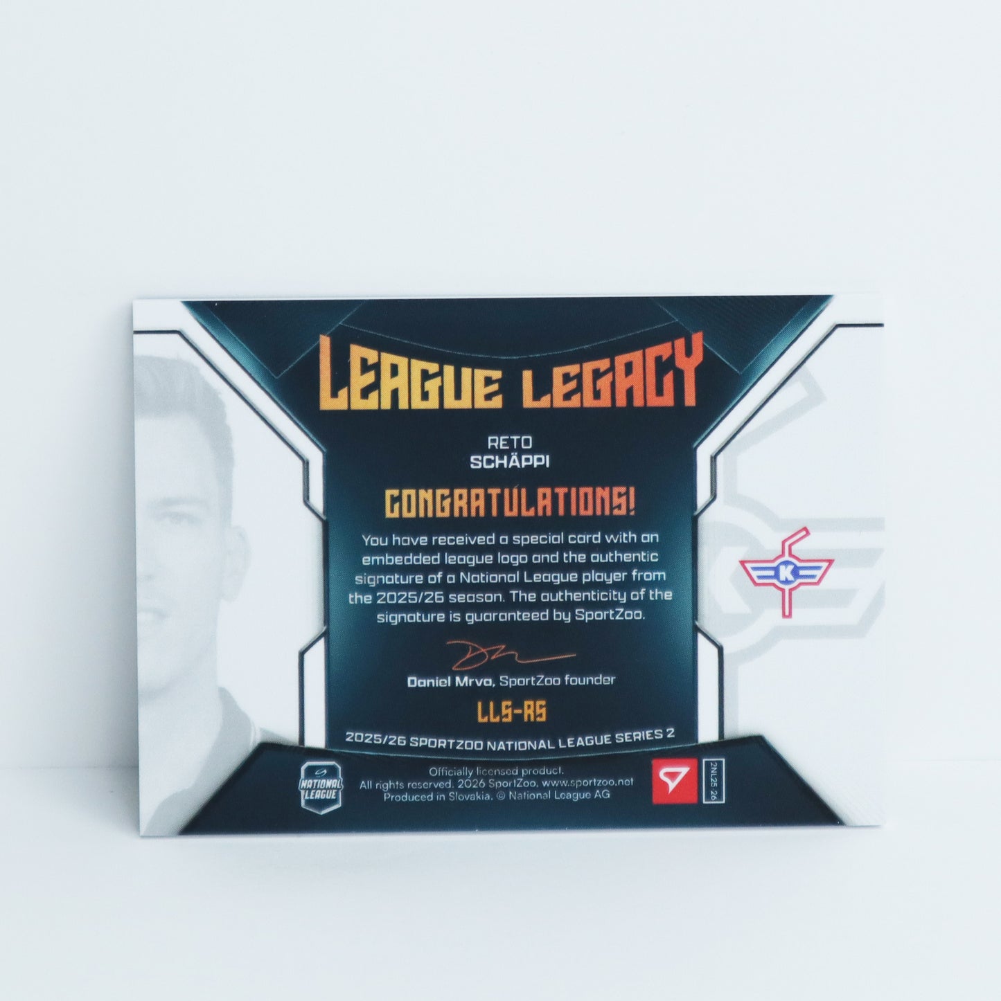 LLS-RS - EHCK - RETO SCHAPPI - LEAGUE LEGACY GOLD AUTO - 7/9