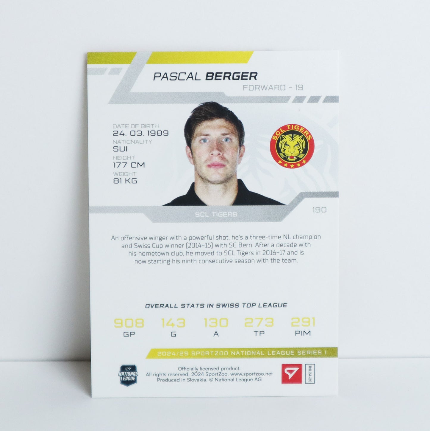 190 - SCL - PASCAL BERGER - BASE RED - 13/20