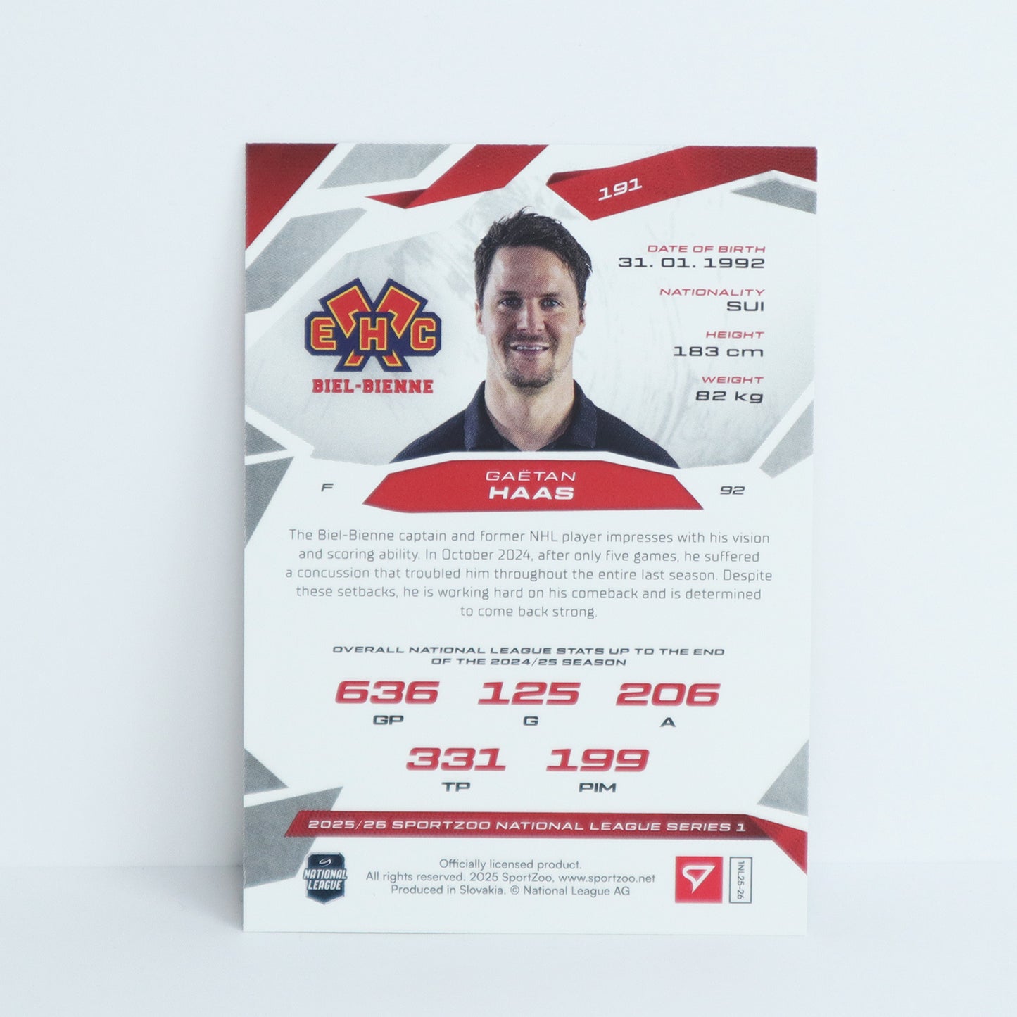 191 - EHCB - GAETAN HAAS - BASE SET