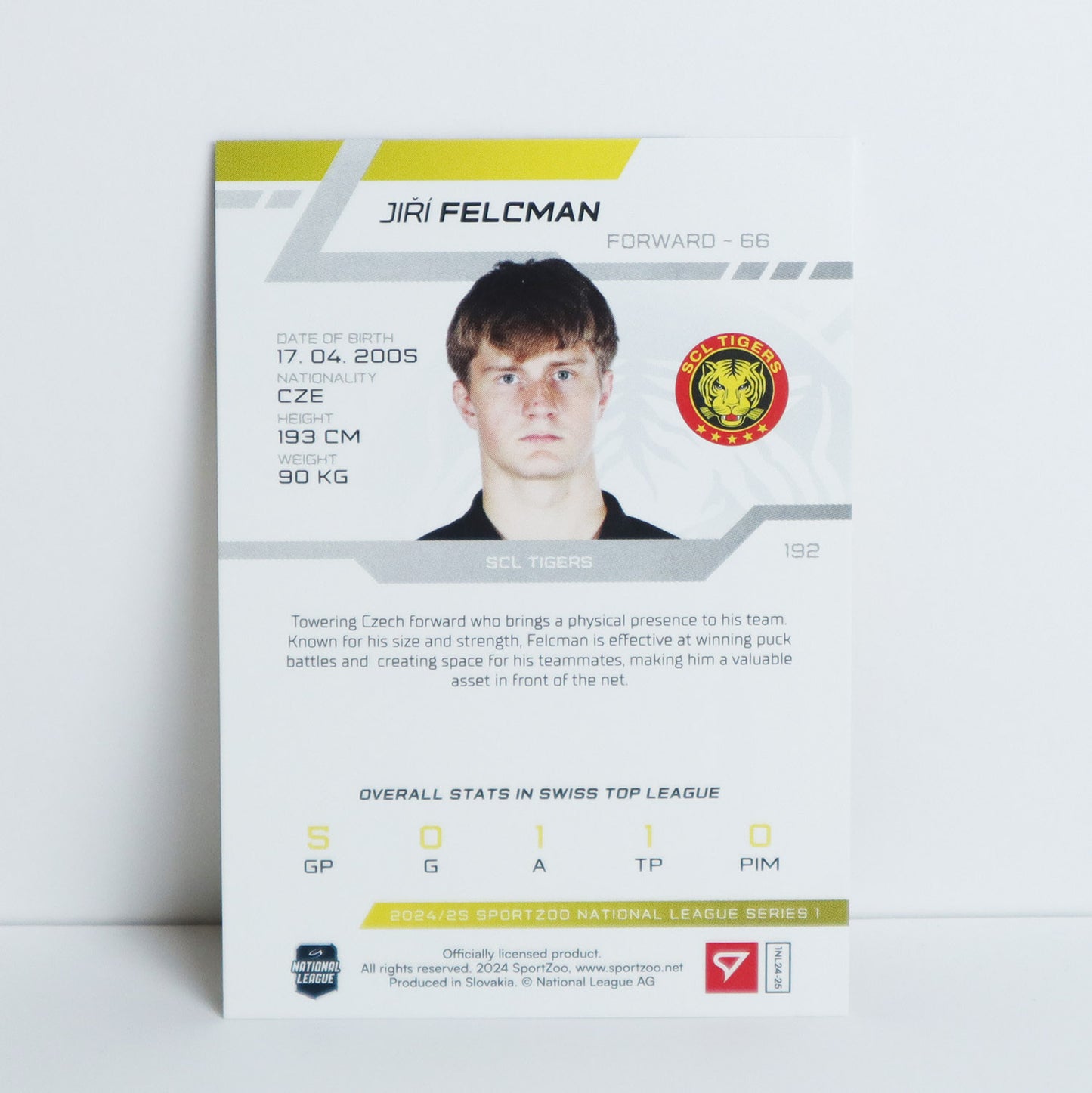 192 - SCL - JIRI FELCMAN - BASE RED - 02/20