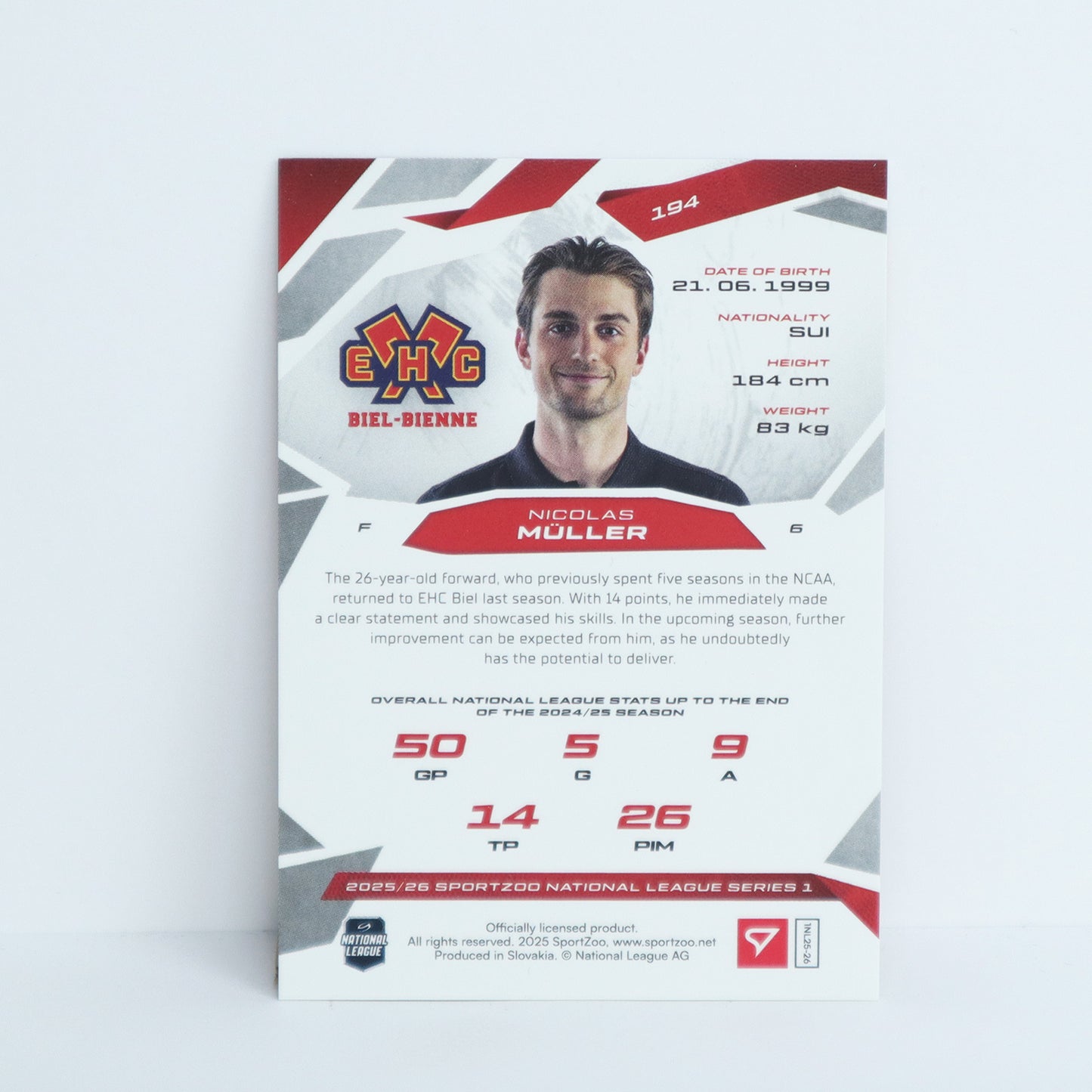194 - EHCB - NICOLAS MULLER - BASE RED - 06/20