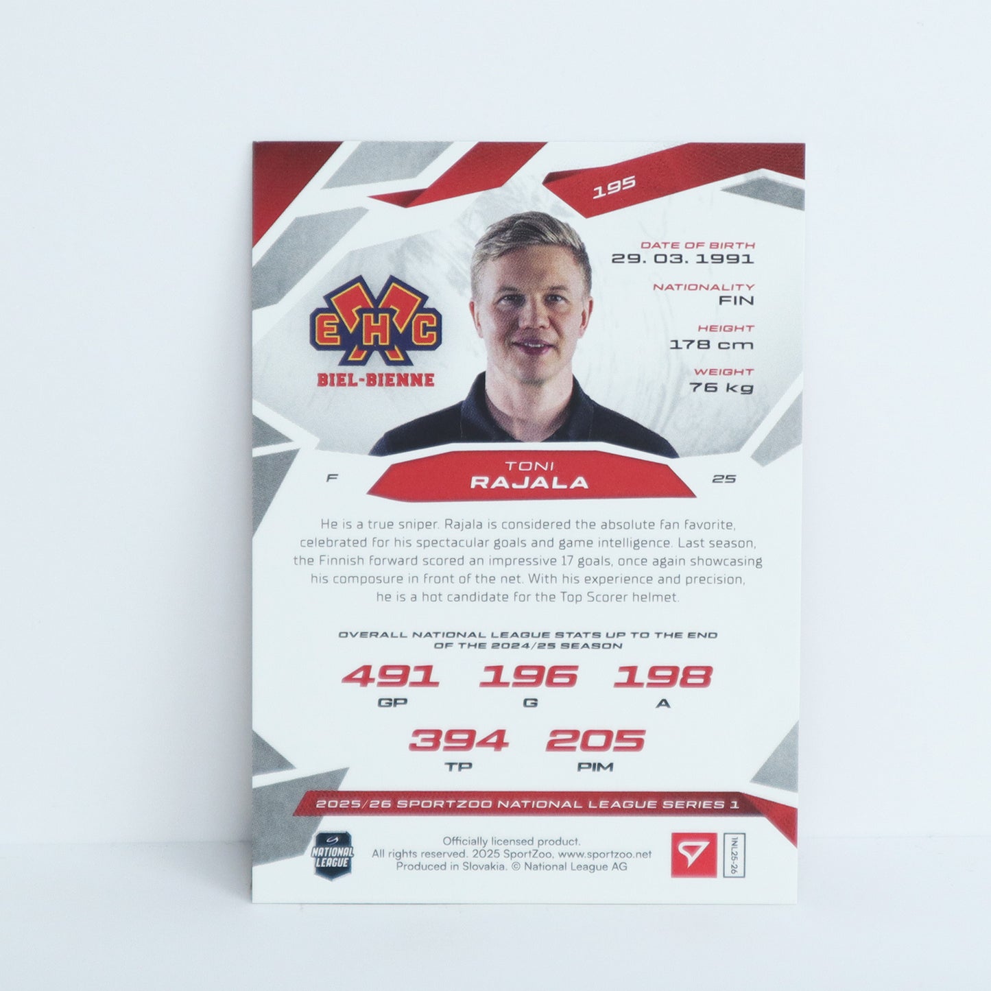 195 - EHCB - TONI RAJALA - BASE RED - 14/20