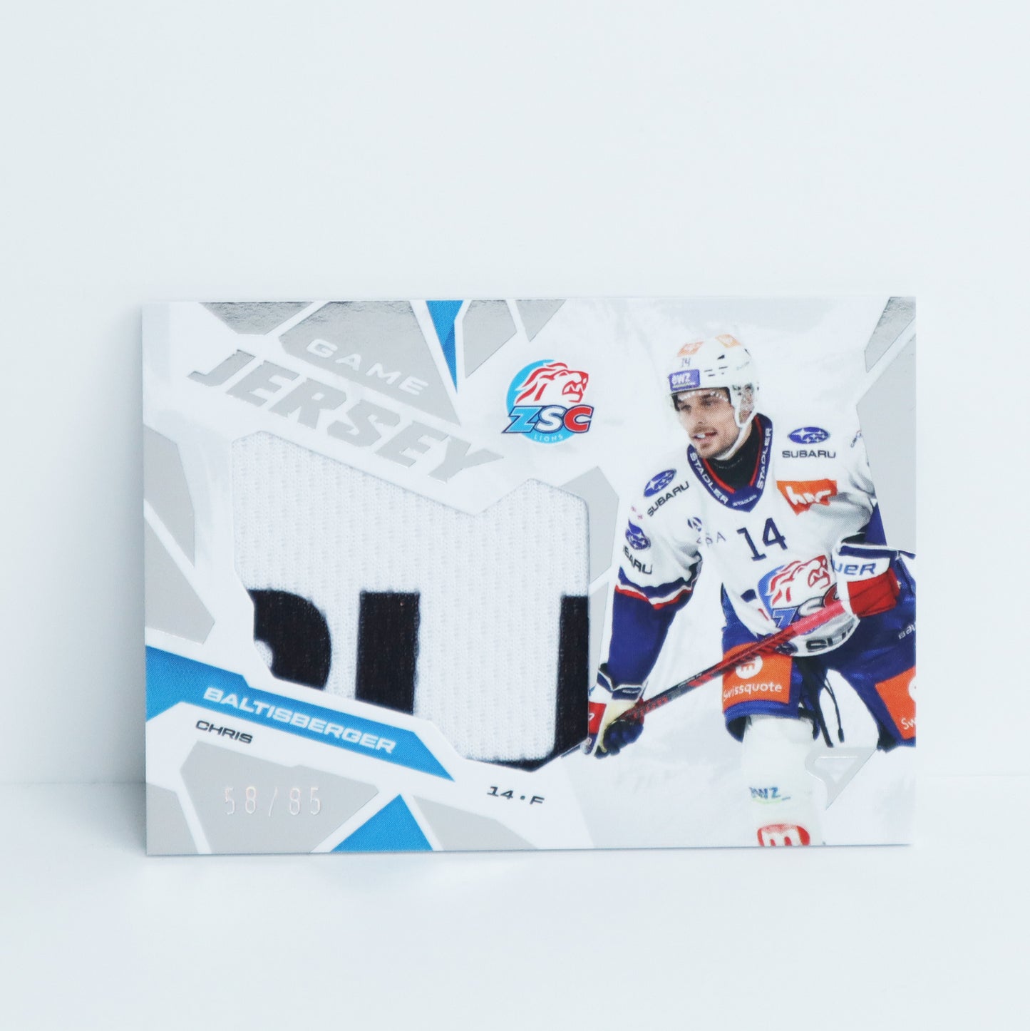 GJ-CB - ZSC - CHRIS BALTISBERGER - GAME JERSEY SILVER - 58/85