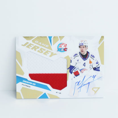 GJS-PG - ZSC - PATRICK GEERING - GAME JERSEY GOLD AUTO - 12/30