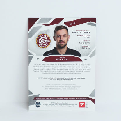 203 - GSHC - JAN RUTTA - BASE RED - 18/20