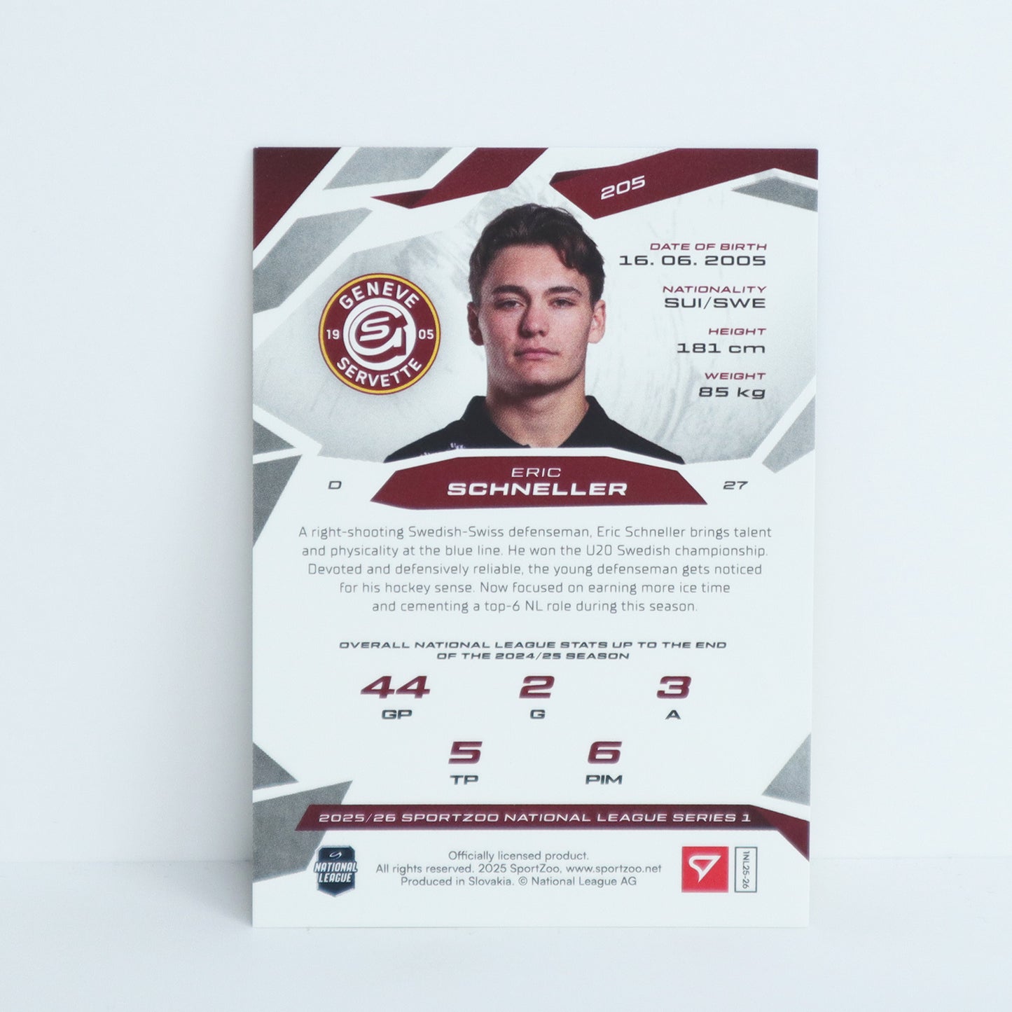 205 - GSHC - ERIC SCHNELLER - BASE GOLD - 01/10