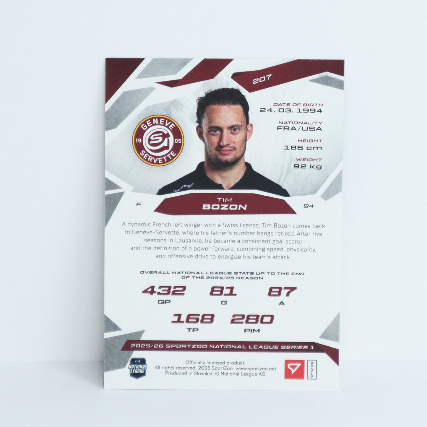 207 - GSHC - TIM BOZON - BASE BLUE