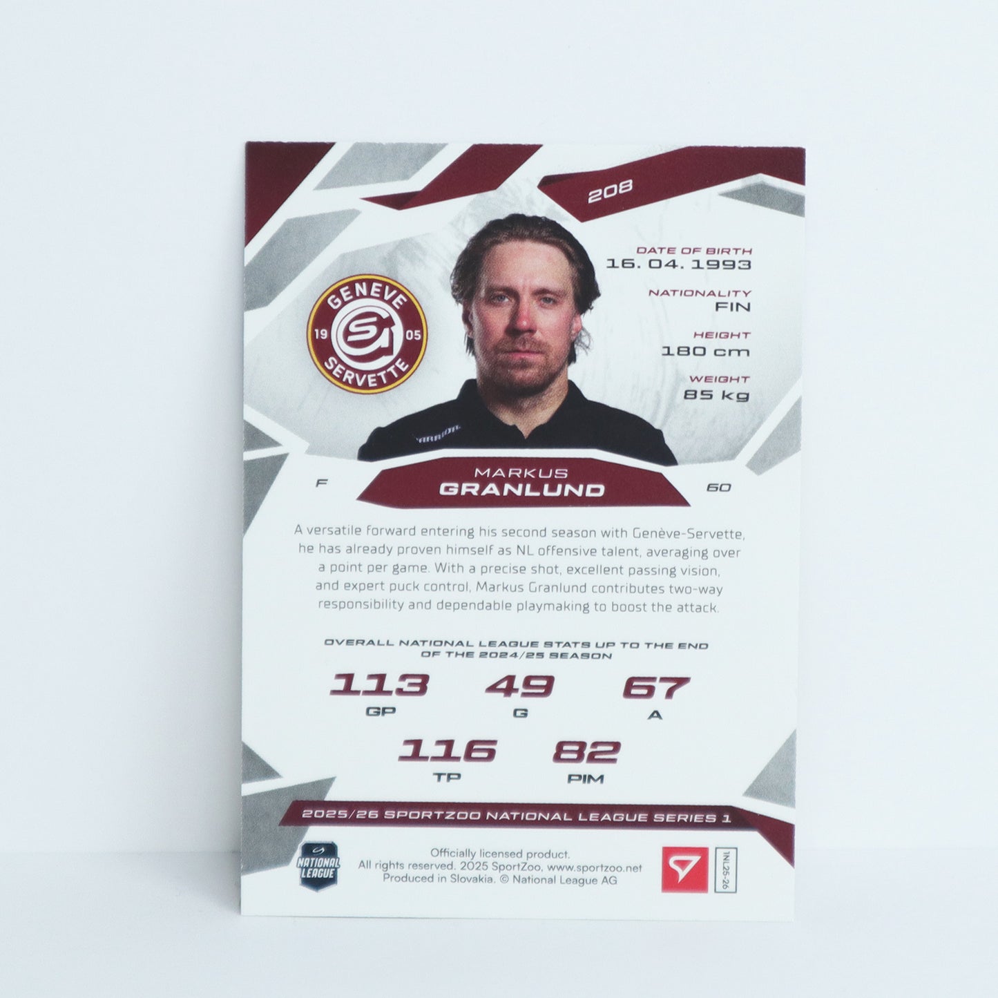 208 - GSHC - MARKUS GRANLUND - BASE SET