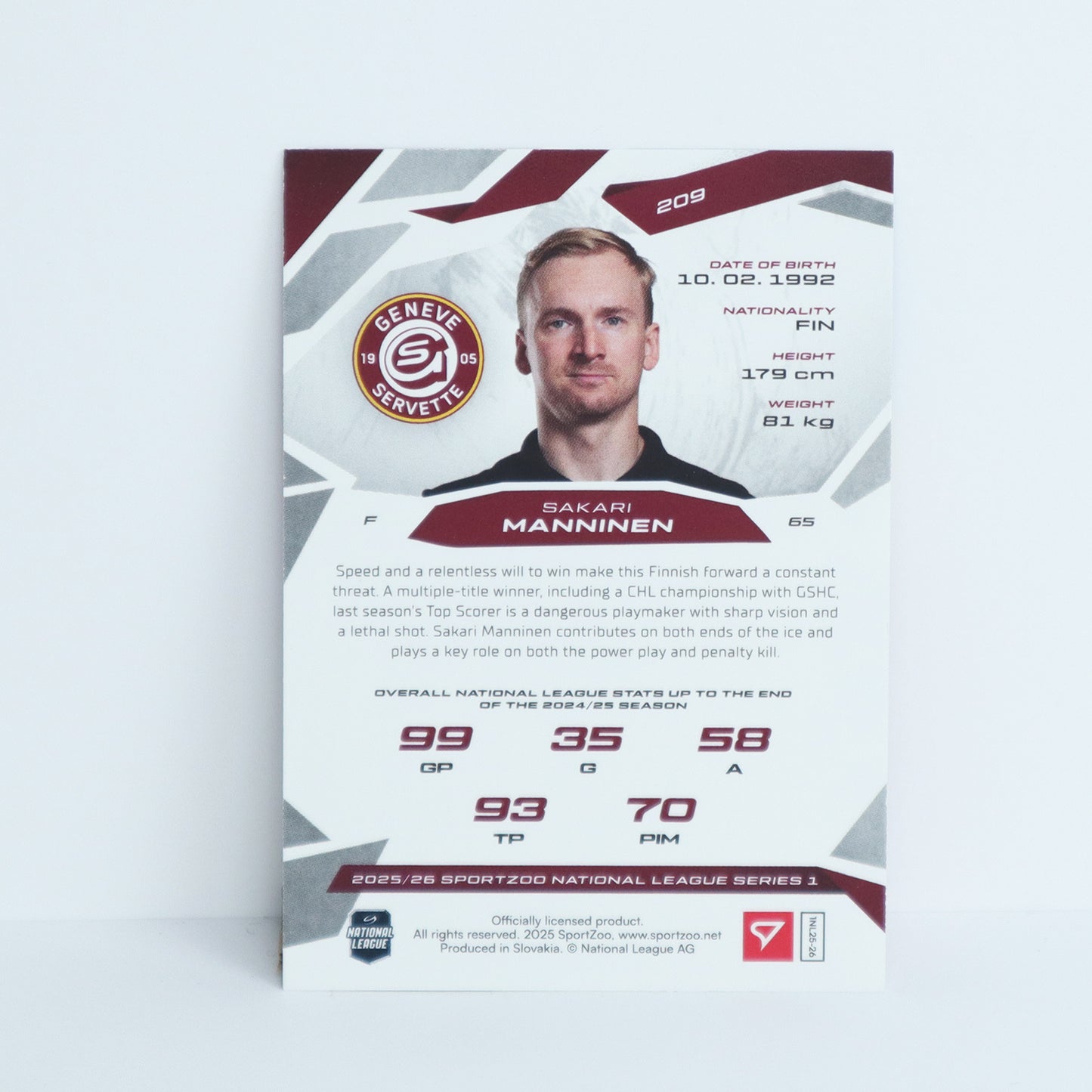 209 - GSHC - SAKARI MANNINEN - BASE PINK
