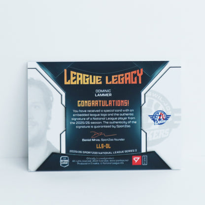LLS-DL - SCRJ - DOMINIC LAMMER - LEAGUE LEGACY GOLD AUTO - 1/9