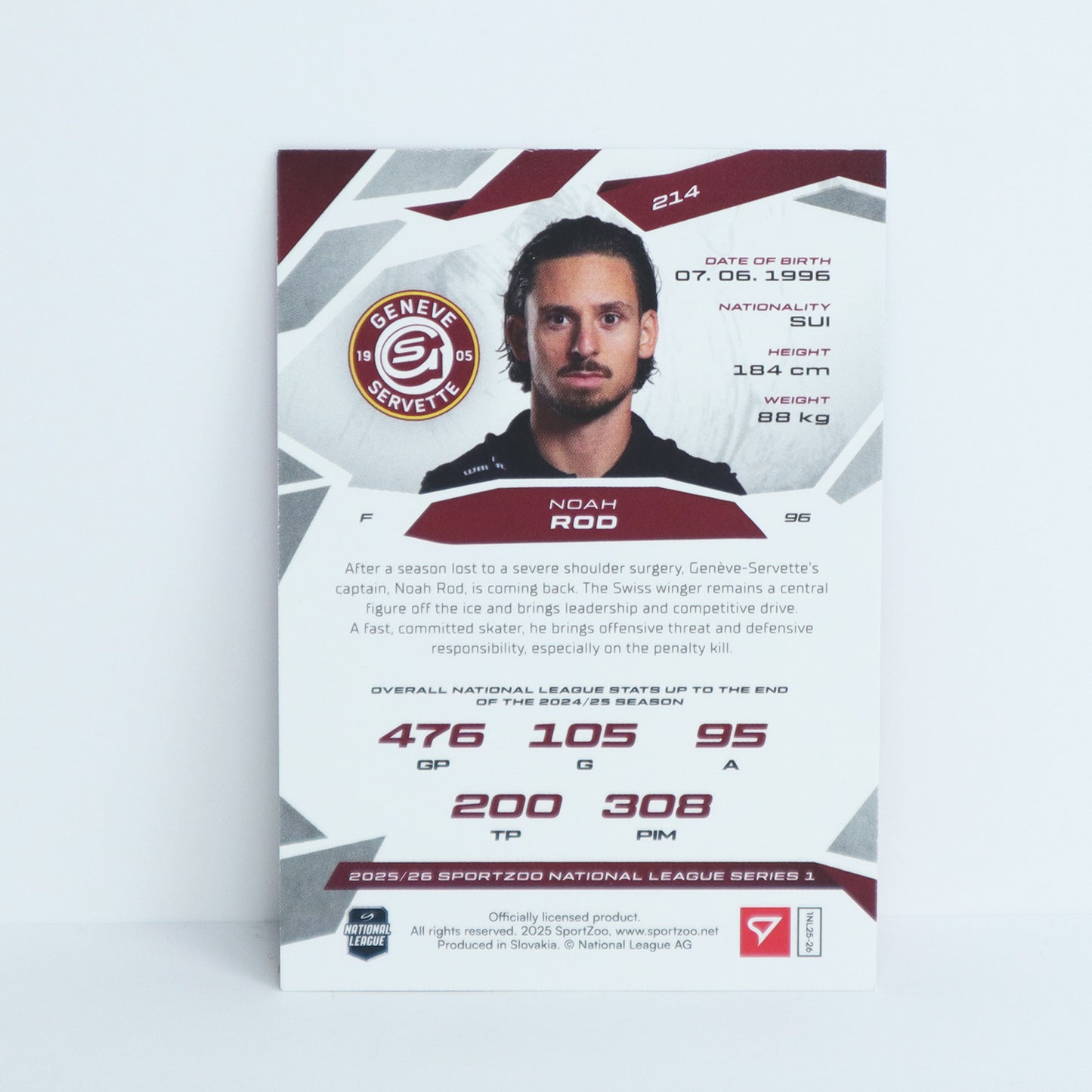 214 - GSHC - NOAH ROD - BASE PINK