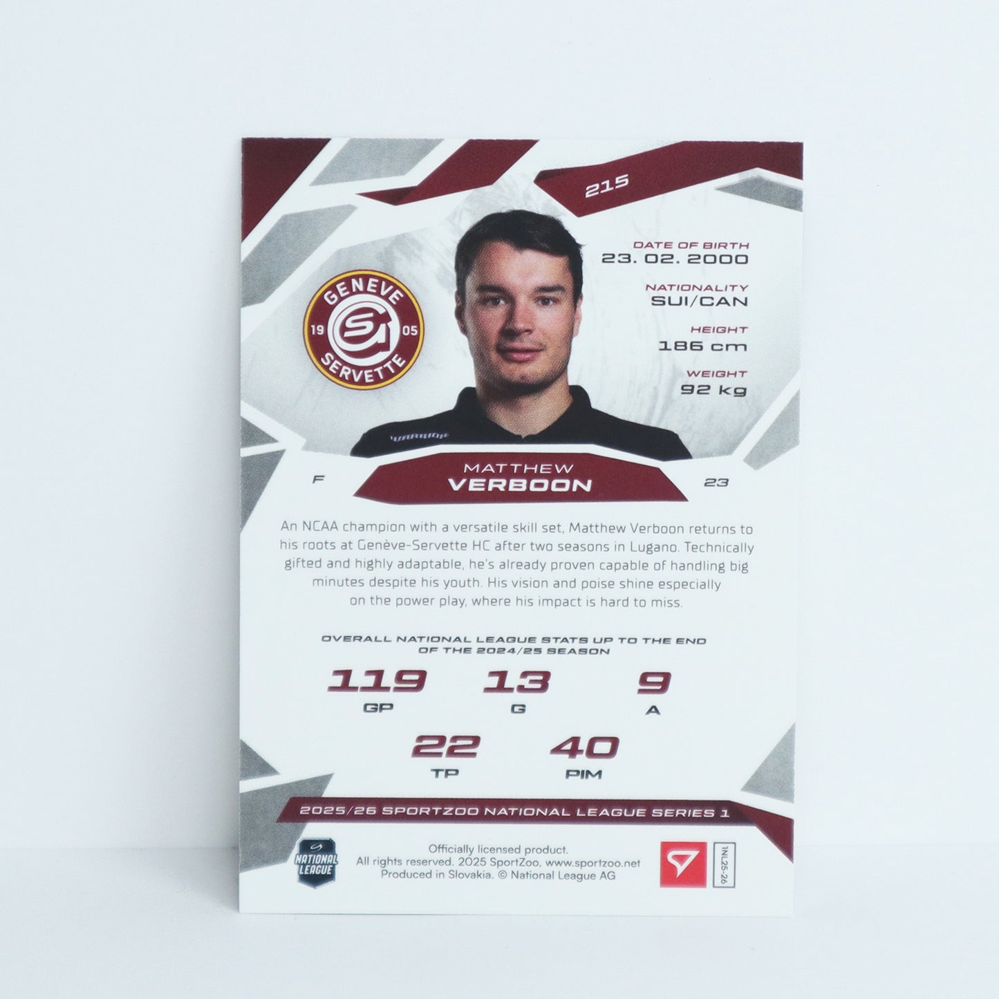 215 - GSHC - MATTHEW VERBOON - BASE SET