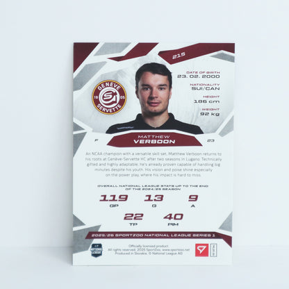 215 - GSHC - MATTHEW VERBOON - BASE GOLD - 05/10