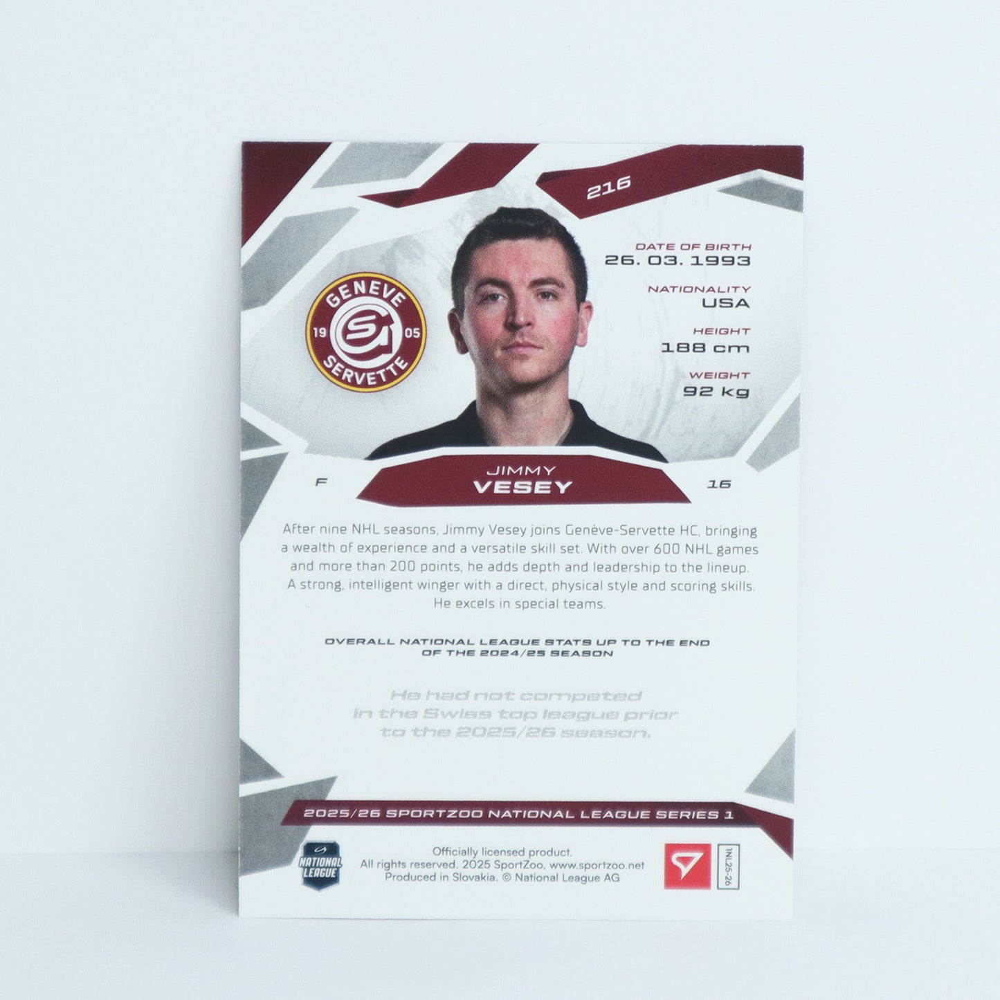 216 - GSHC - JIMMY VESEY - BASE BLUE