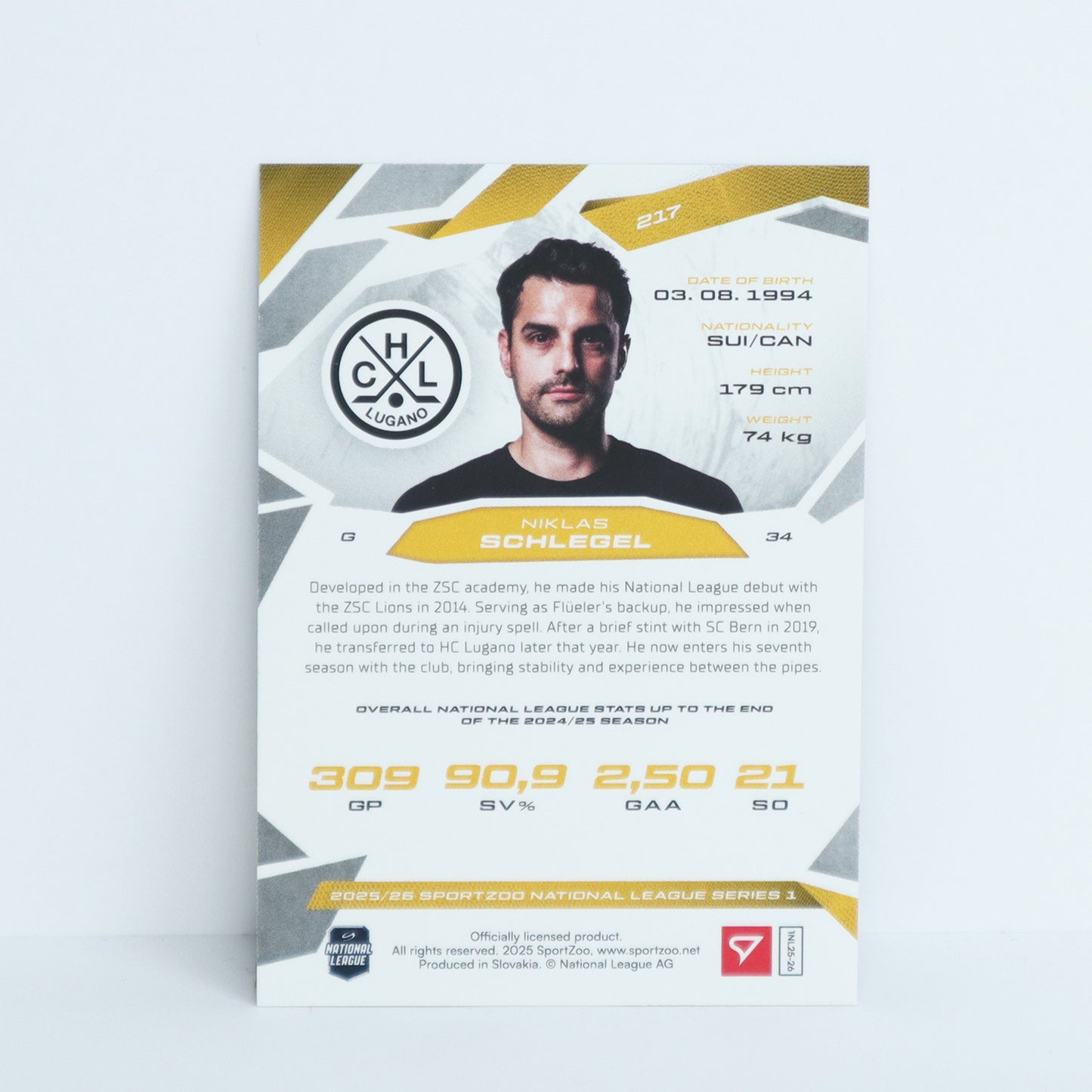 217 - HCL - NIKLAS SCHLEGEL - BASE BLACK - 1/1