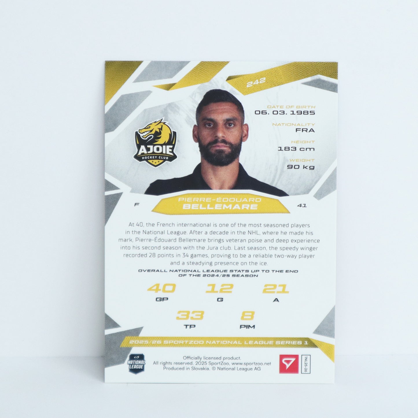 242 - HCA - PIERRE-EDOUARD BELLEMARE - BASE RED - 05/20