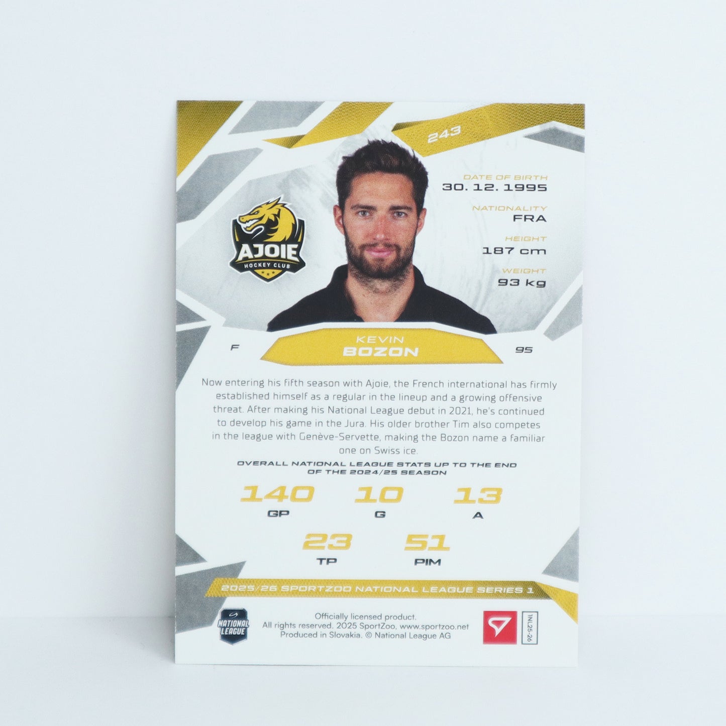 243 - HCA - KEVIN BOZON - BASE SET