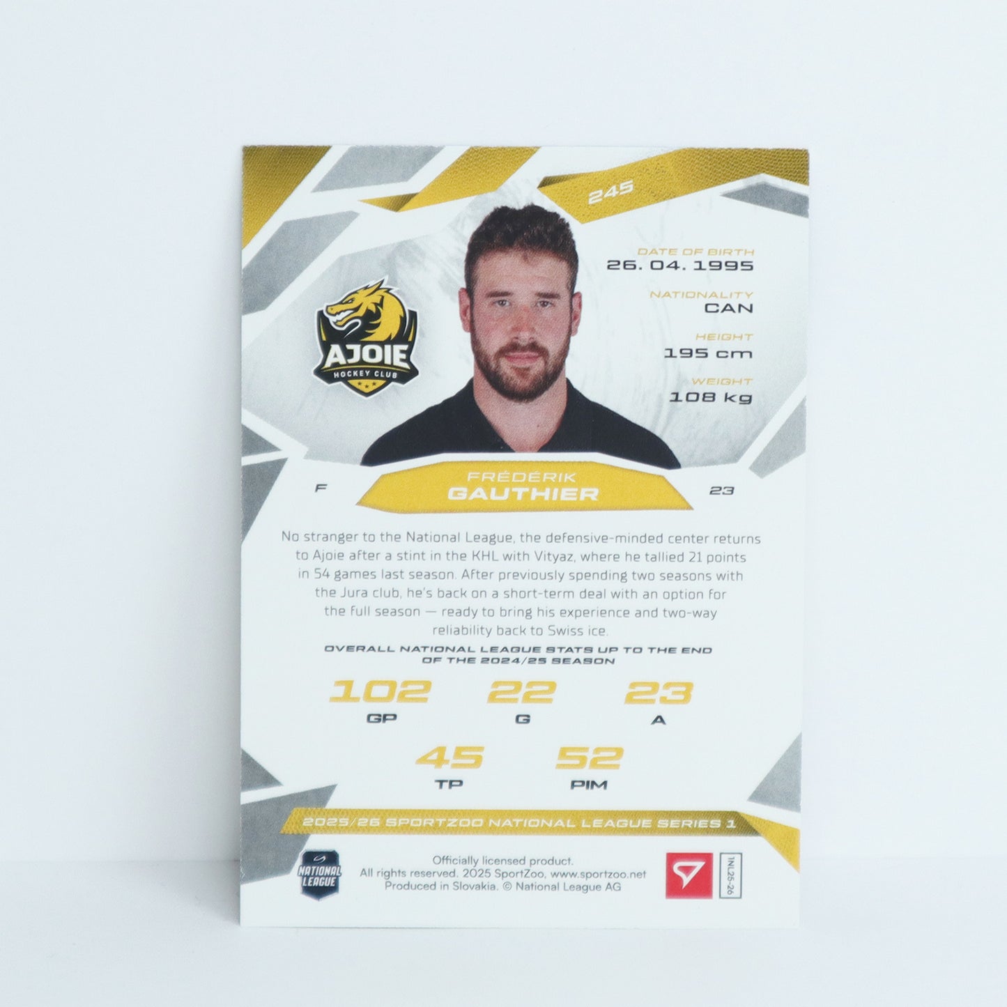 245 - HCA - FREDERIK GAUTHIER - BASE SET