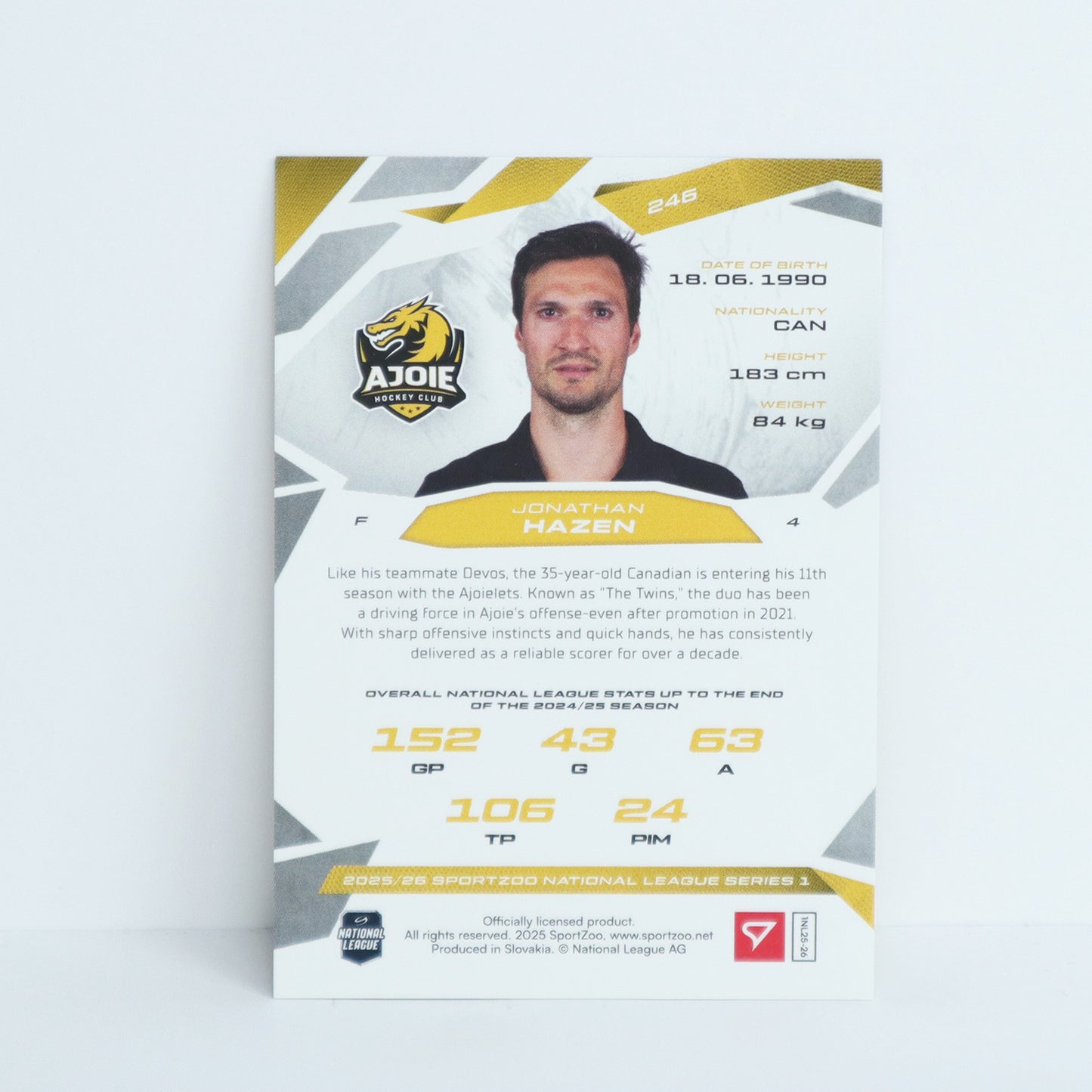 246 - HCA - JONATHAN HAZEN - BASE GOLD - 04/10