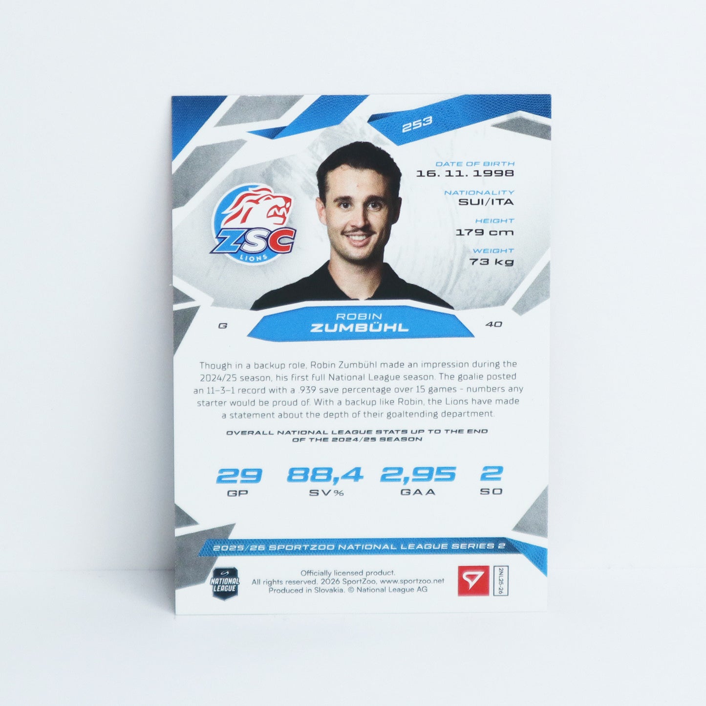 253 - ZSC - ROBIN ZUMBUHL - BASE RED - 12/20