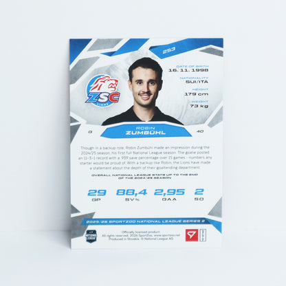 253 - ZSC - ROBIN ZUMBUHL - BASE RED - 12/20