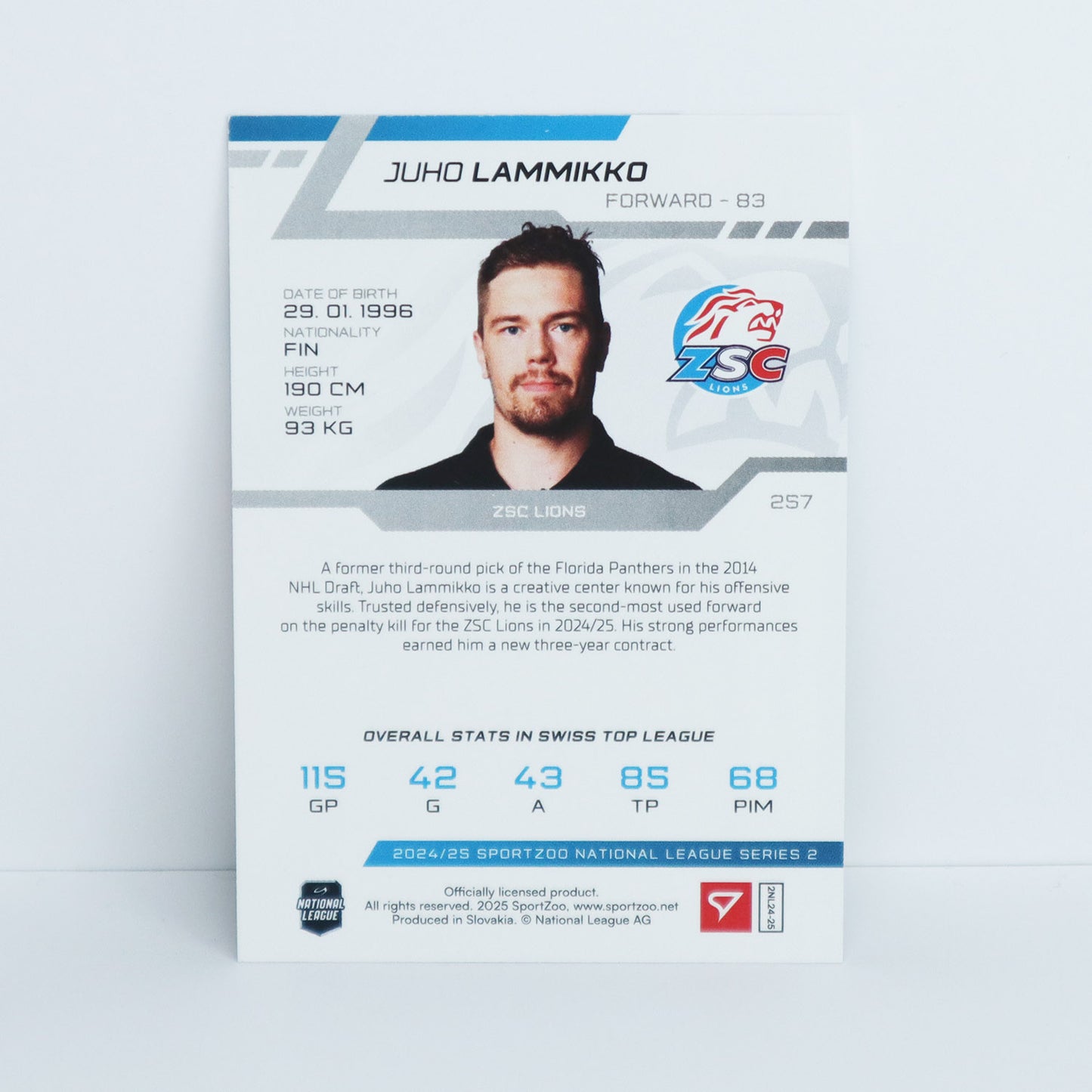 257 - ZSC - JUHO LAMMIKKO - BASE GREEN