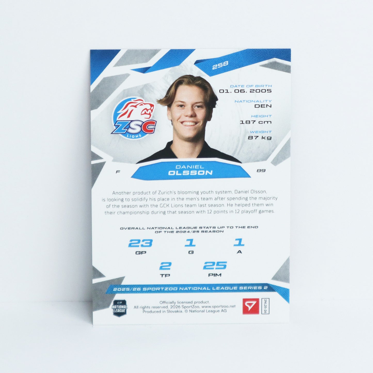 258 - ZSC - DANIEL OLSSON - BASE RED - 14/20