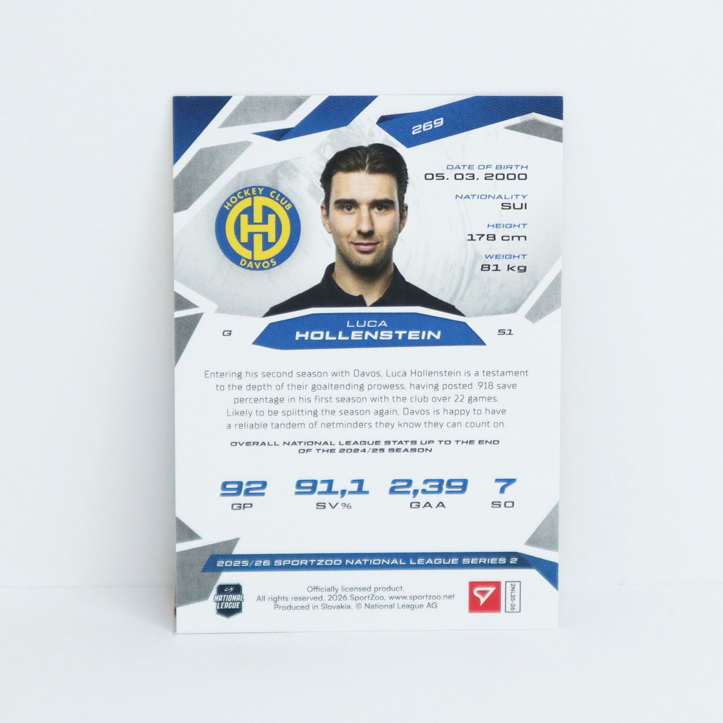 269 - HCD - LUCA HOLLENSTEIN - BASE GOLD - 07/10