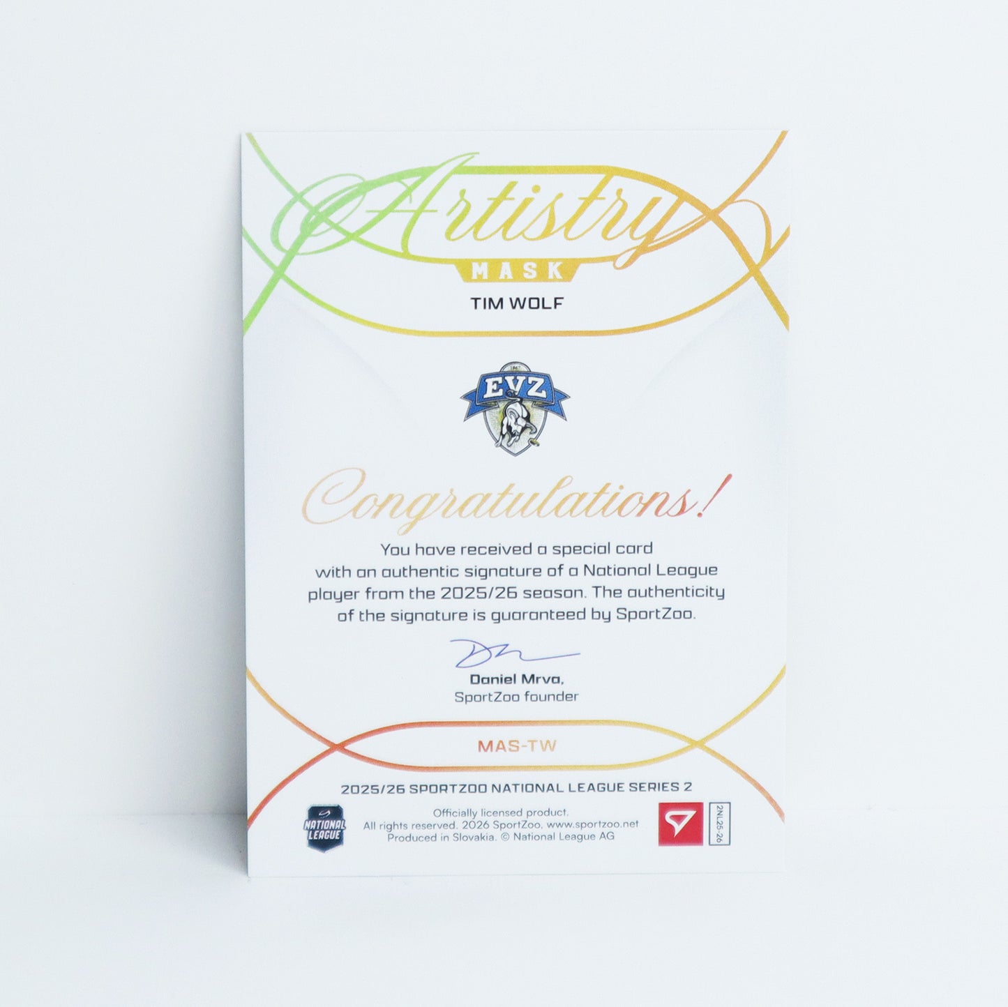 MAS-TW - EVZ - TIM WOLF - MASK ARTISTRY GOLD AUTO - 30/35