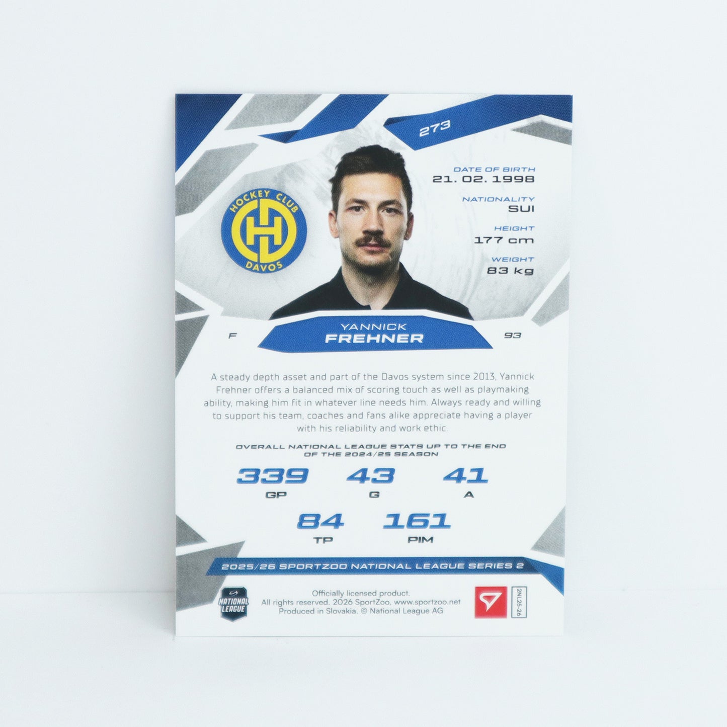 273 - HCD - YANNICK FREHNER - BASE BLUE