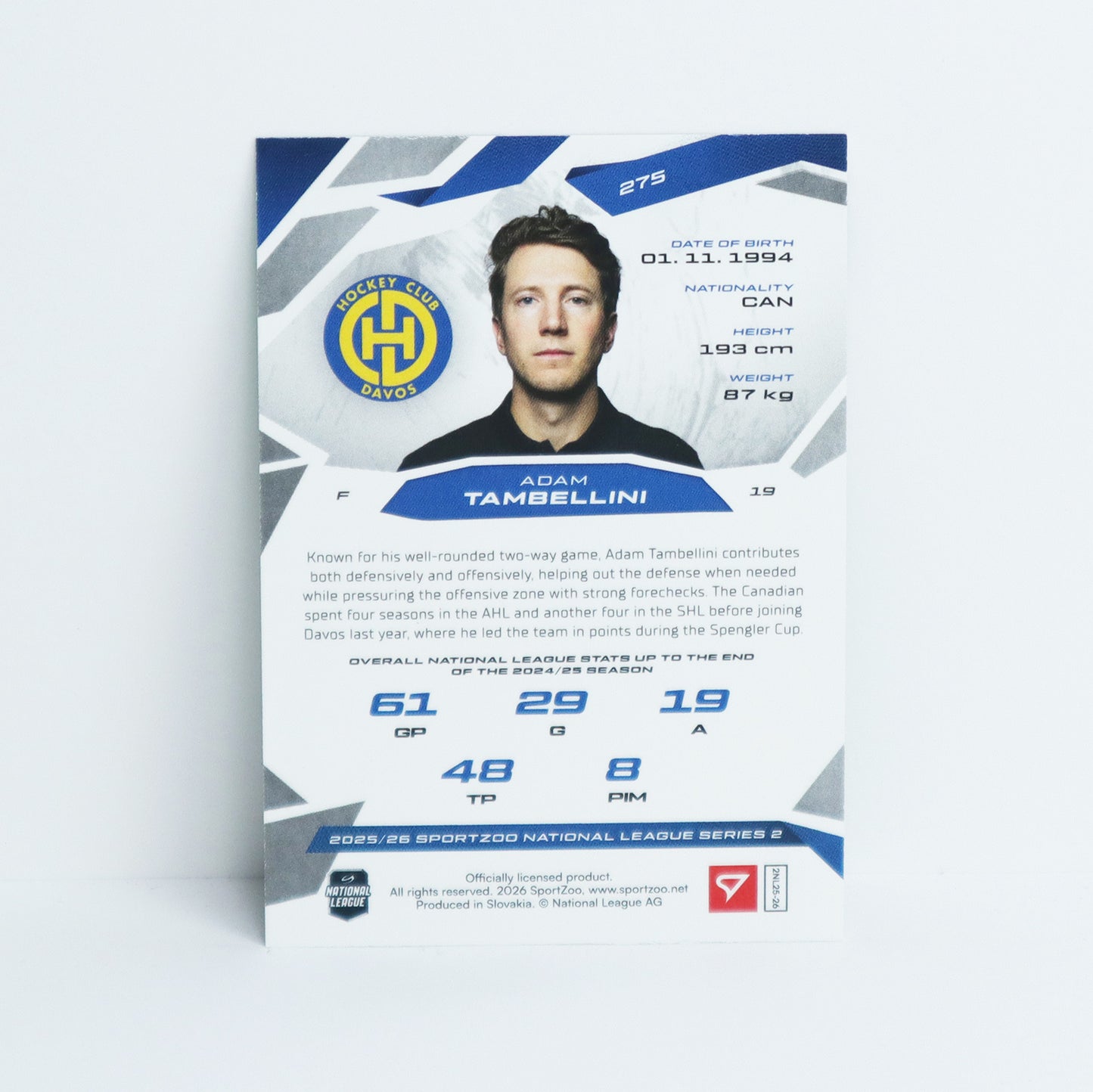 275 - HCD - ADAM TAMBELLINI - BASE GREEN - 19/30