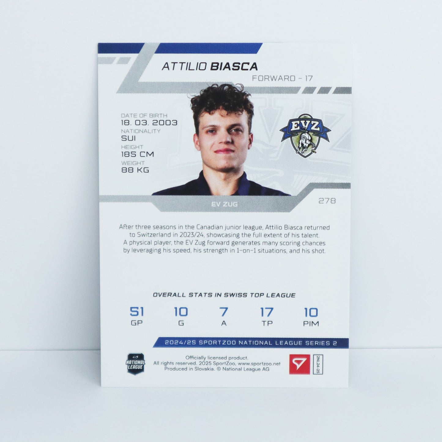 278 - EVZ - ATTILIO BIASCA - BASE BLUE - 01/30