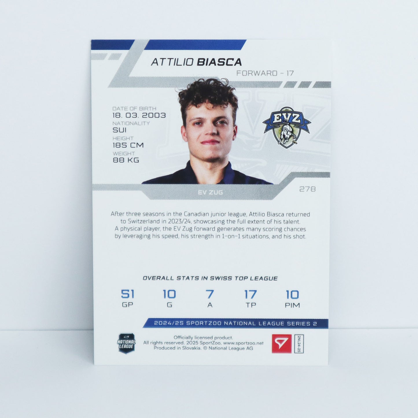278 - EVZ - ATTILIO BIASCA - BASE BLUE - 30/30