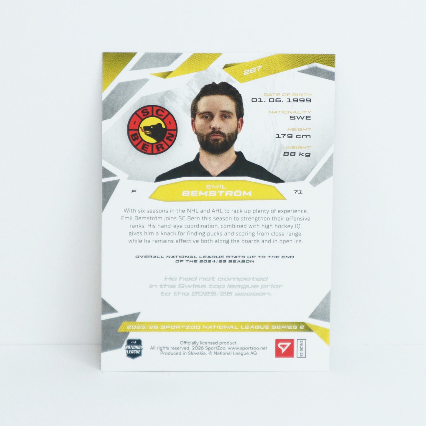 287 - SCB - EMIL BEMSTROM - BASE SET
