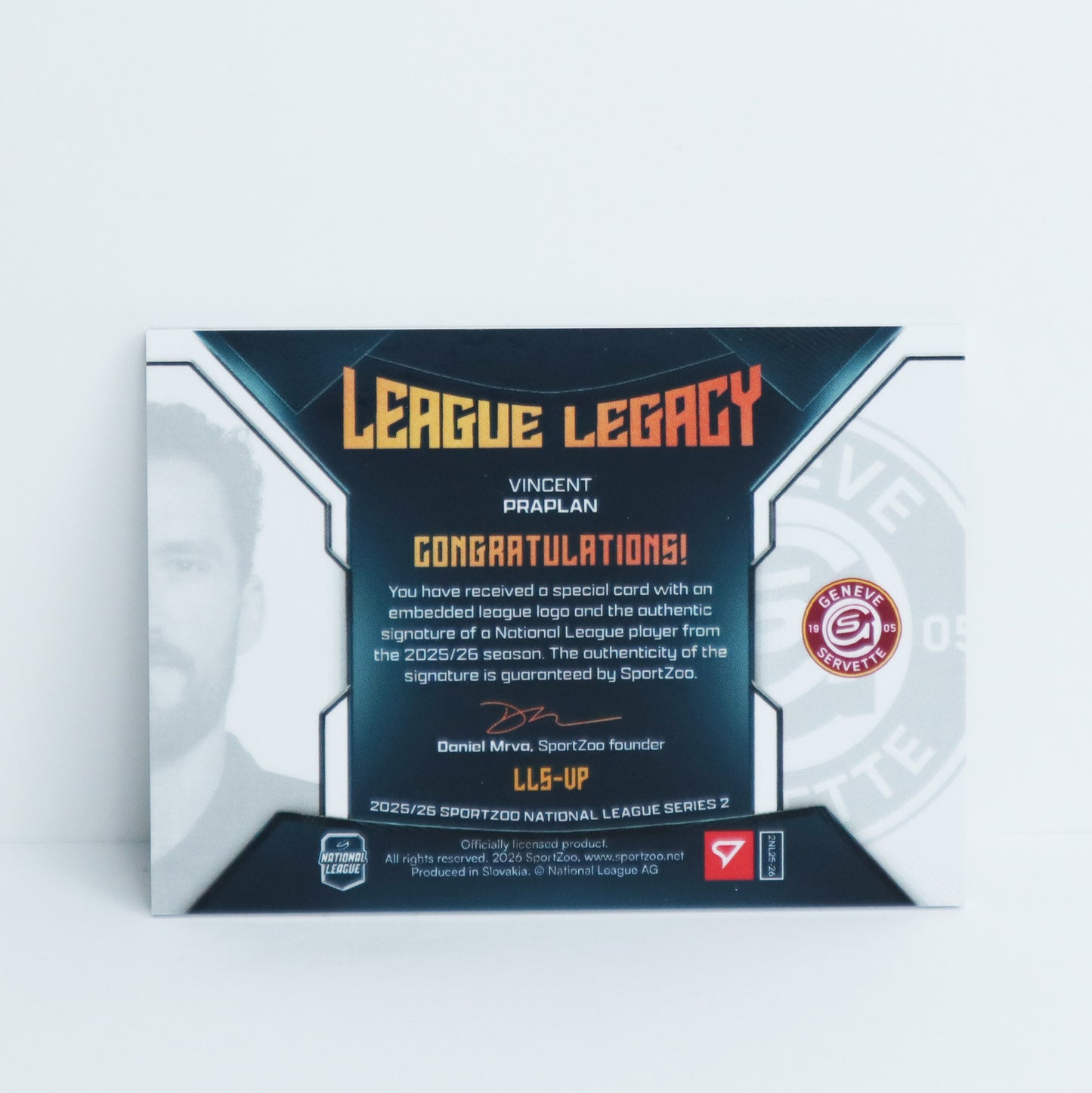 LLS-VP - GSHC - VINCENT PRAPLAN - LEAGUE LEGACY GOLD AUTO - 6/9