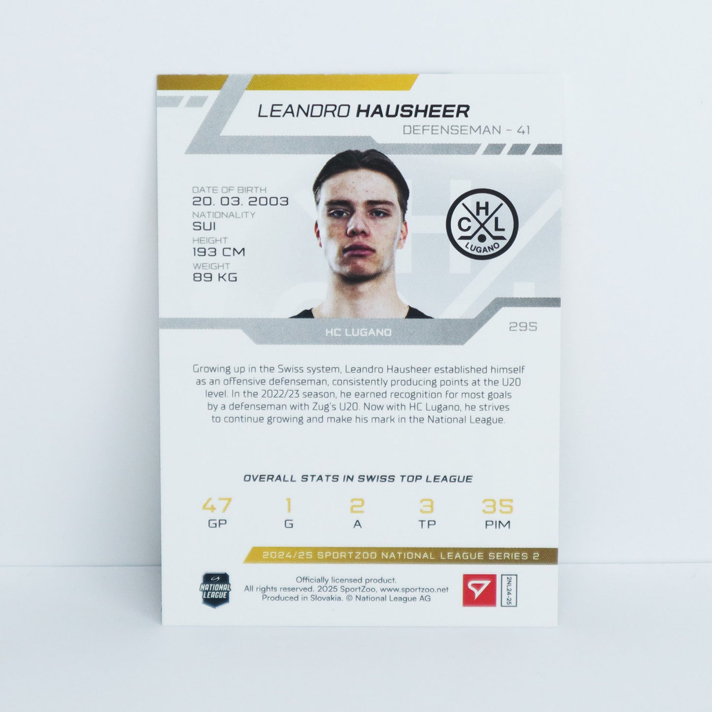 295 - HCL - L. HAUSHEER - BASE GREEN