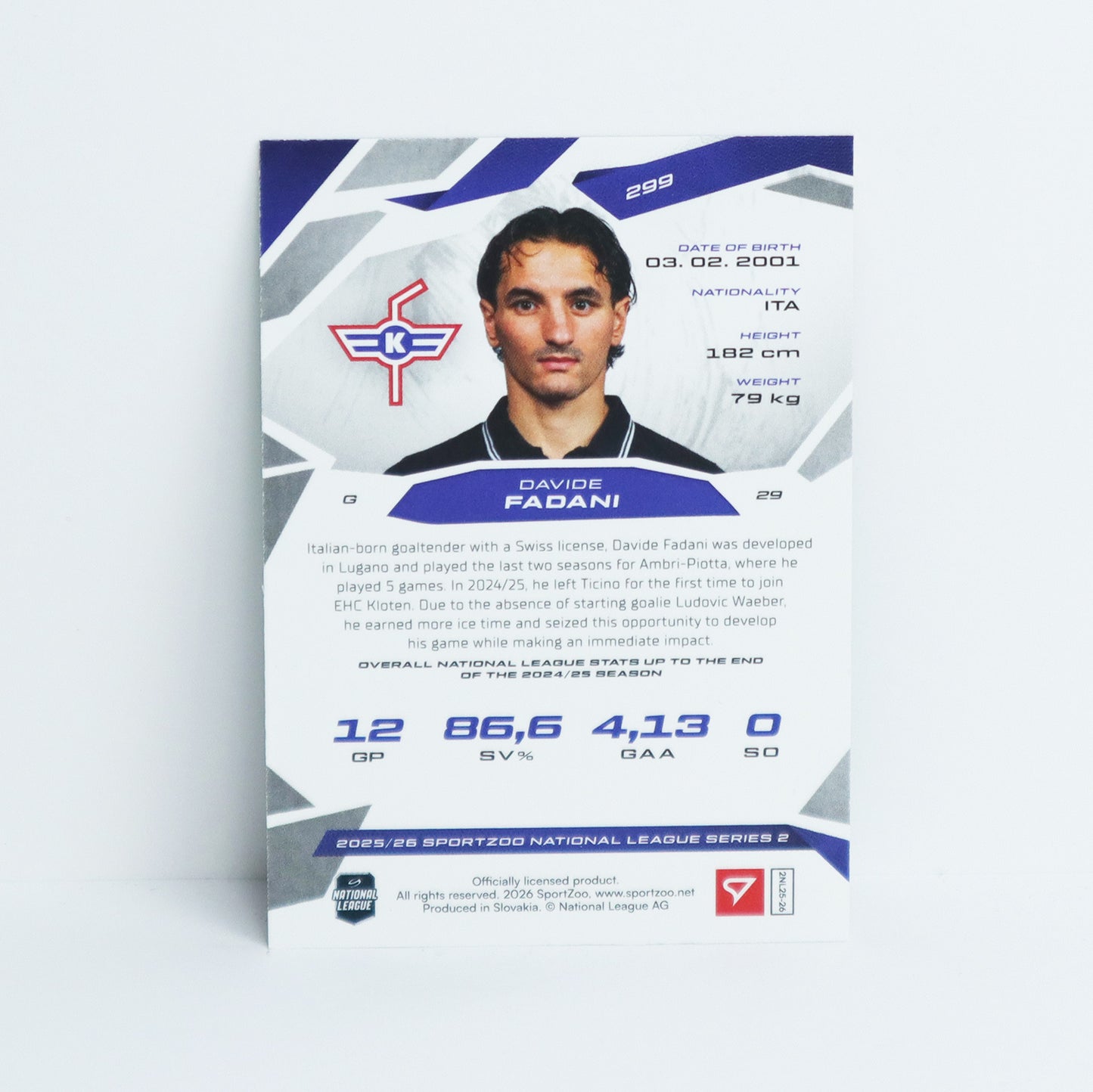 299 - EHCK - DAVIDE FADANI - BASE GREEN - 17/30