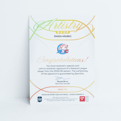 MAS-SH - ZSC - SIMON HRUBEC - MASK ARTISTRY GOLD AUTO - 06/35