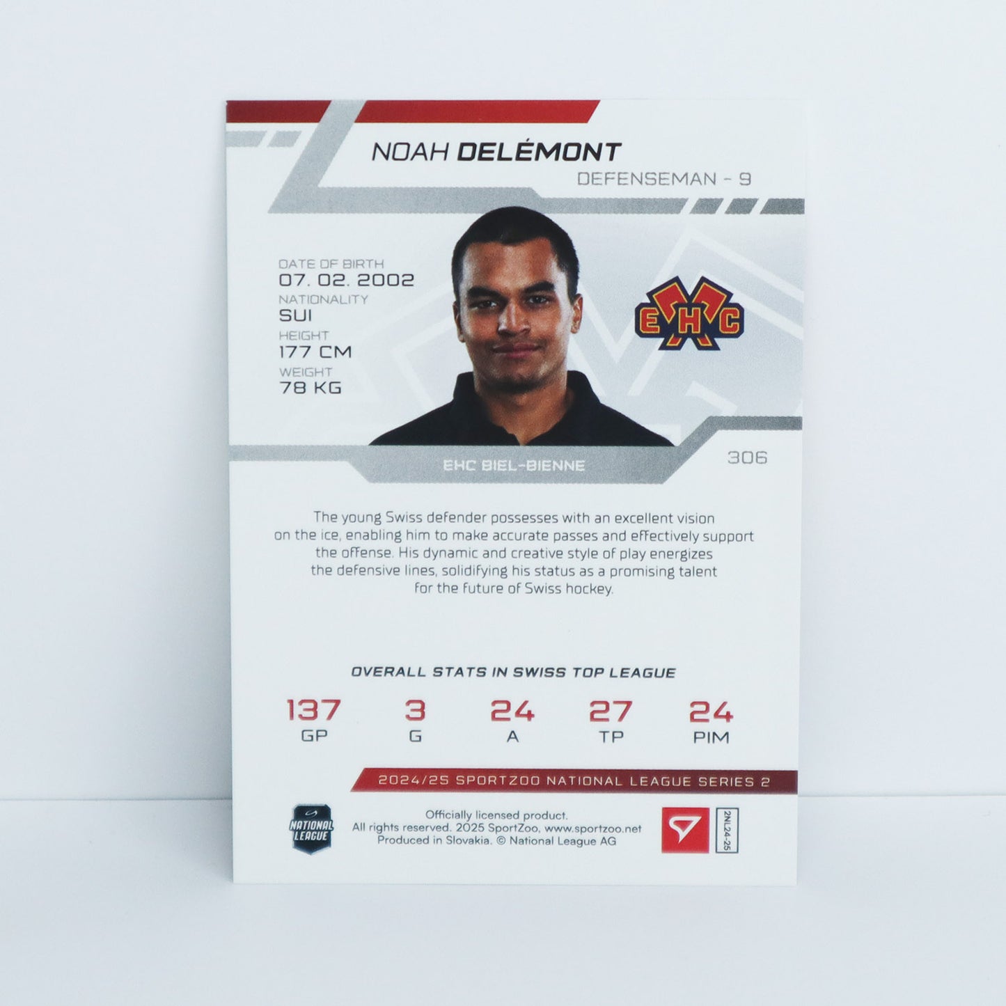 306 - EHCB - NOAH DELEMONT - BASE BLUE - 29/30