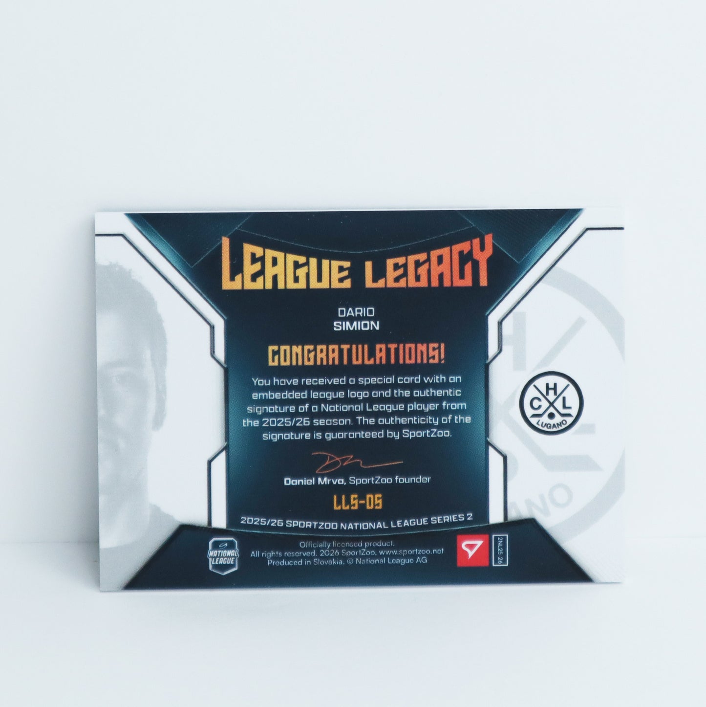 LLS-DS - HCL - DARIO SIMION - LEAGUE LEGACY GOLD AUTO - 5/9